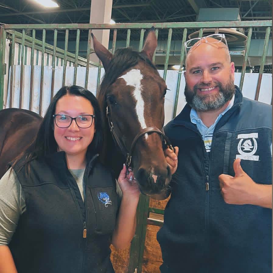 Allen Racing team with their Standardbred horse